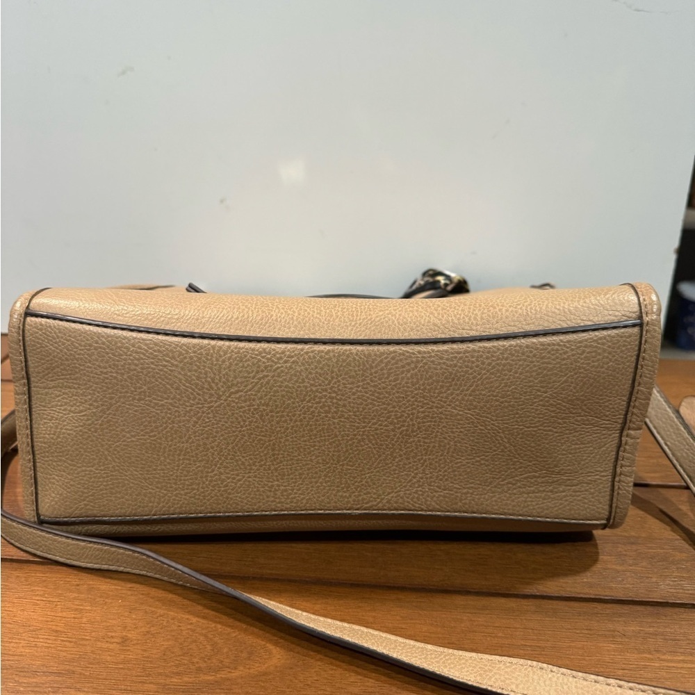 ALDO woman's tan satchel with scarf purse - Picture 9 of 12
